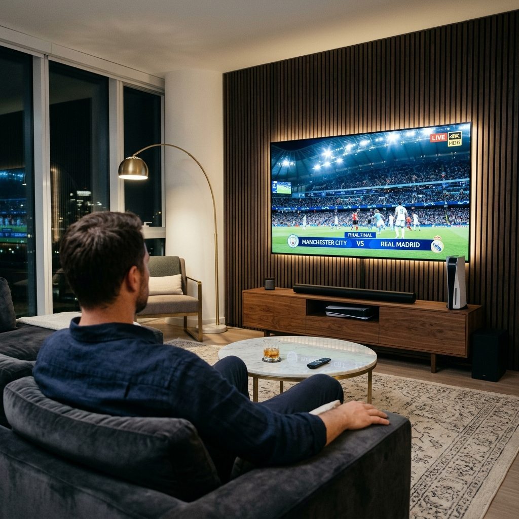 Freegotvi ultra-fast zapping interface on 4K living room television